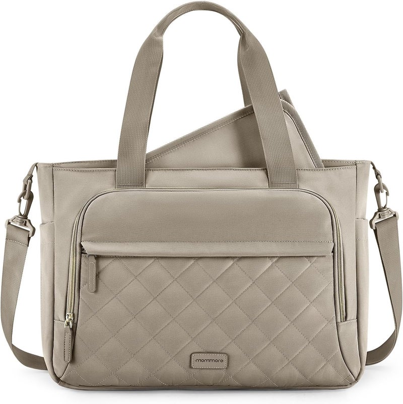 MOMMORE Diaper Bag Tote Small Baby Bag with Insulated Pockets, Lightweight Mommy Tote with Stroller Straps, Nurse Gym Travel - Image 1